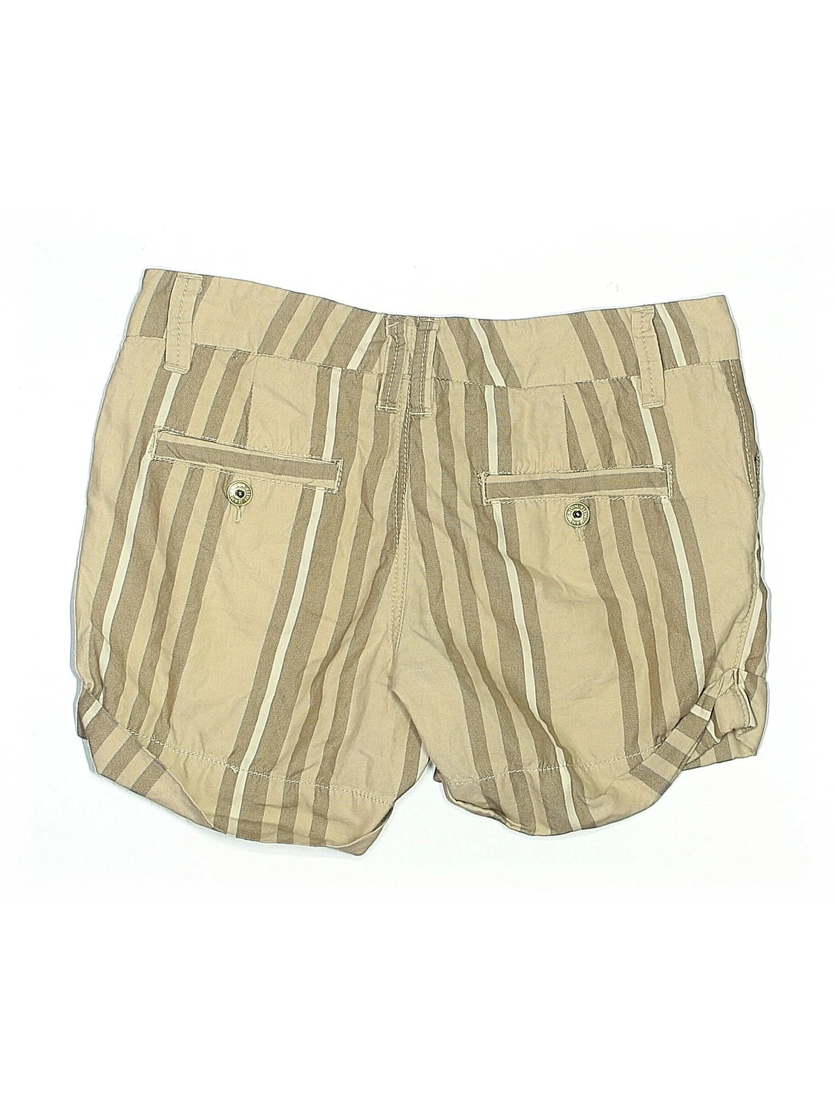 CALVIN KLEIN JEANS Women Gold Khaki Shorts 8 thumbnail 2