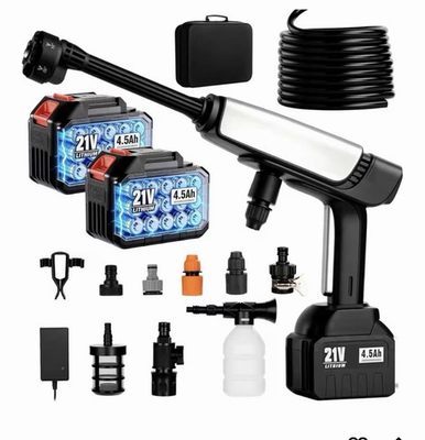 #ad #ad 21V Cordless Portable Pressure Washer 1250 PSI Kit Battery Nozzle Soap Bottle $100.00
