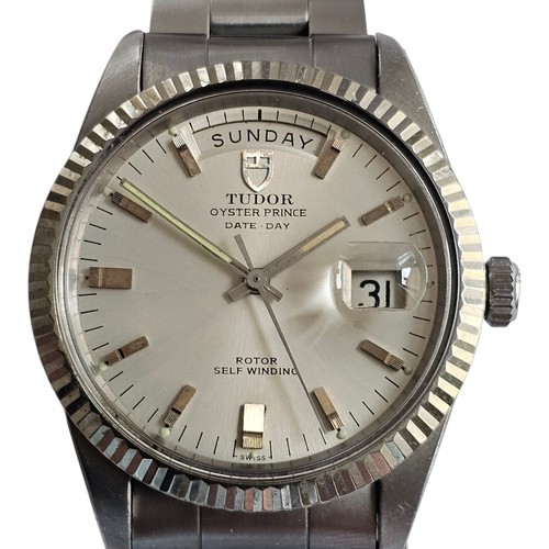 Tudor Oyster Jumbo Date-Day 7019/4 18k WG Bezel Rolex Submarin...