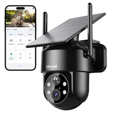 Cámaras de Seguridad WiFi 2K 2.4g Inalámbricas Exterior, Vista 360° Cámaras Solares para Hogar