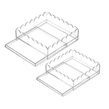 Acrylic Tray Scallope Trinket Tray Modern Anti Slip Pad Decorative Acrylic