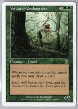 1x Verduran Enchantress - MTG Core Set 7th Edition - Near Mint