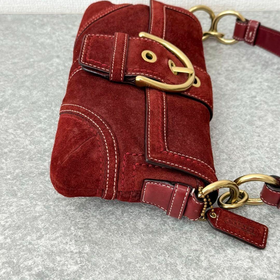 バッグ Coach Soho Red Suede Flap Shoulder Bag s-l400.jpg