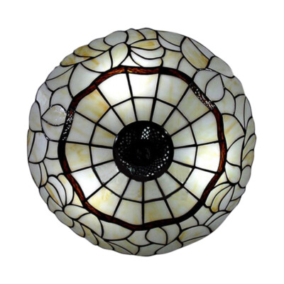 Antique Stained Glass Flush Mount Ceiling Light Tiffany Are Deco Flushmount  Lamp