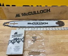 OEM NOS 16" McCulloch Chainsaw Bar 223195  .325 Pitch .050 gauge w/Chain (Bin J)