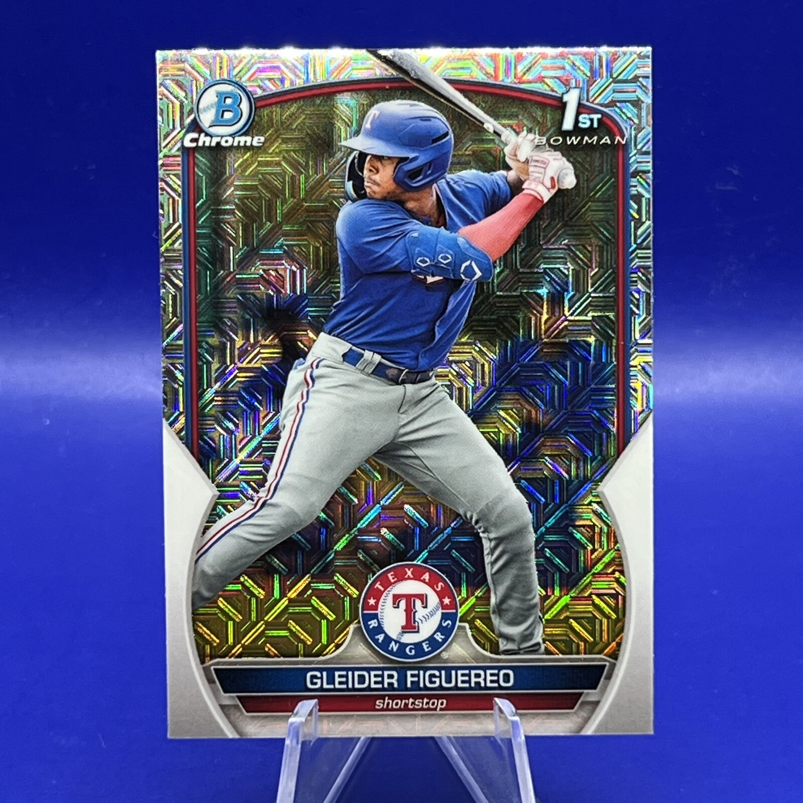 Gleider Figuereo 2023 Bowman Chrome 1st Bowman Rookie Mega Box Mojo Refractor