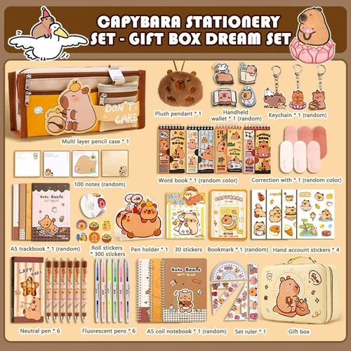 Pencil Case Capybara Stationery Set Back-to-school Gift Kit  for Students - Picture 14 of 21