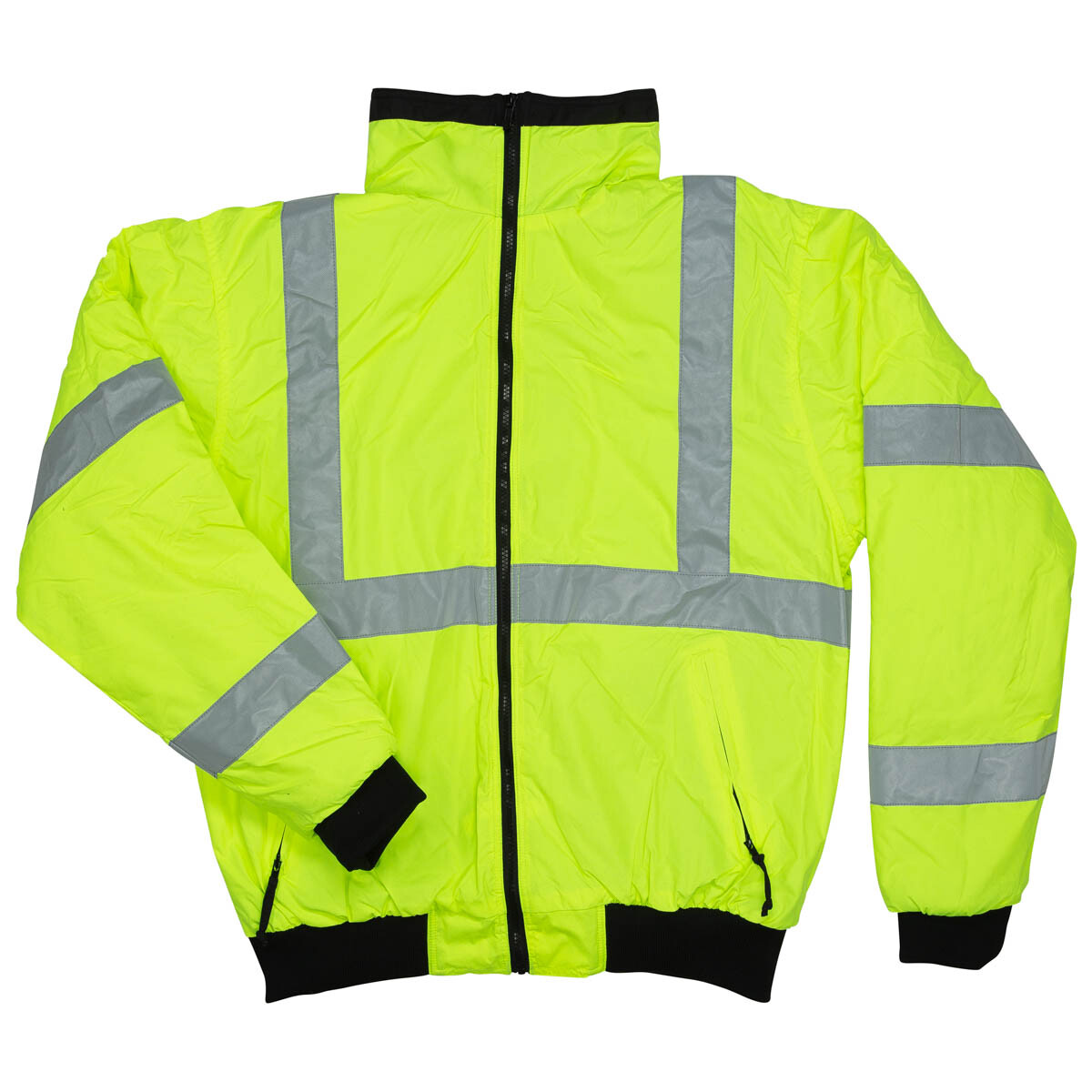 Class 3 High Visibility Winter Jacket TAPED HI VIS WET WEATHER RIPSTOP ...