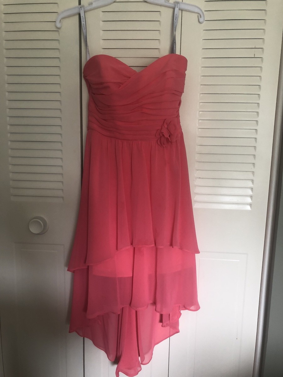 coral high low bridesmaid dresses Coral Bridesmaid Dresses,High Low Bridesmaid Dress,Simple Bridesmaid Dress,BD00232, US20W / Dark Navy main image 1