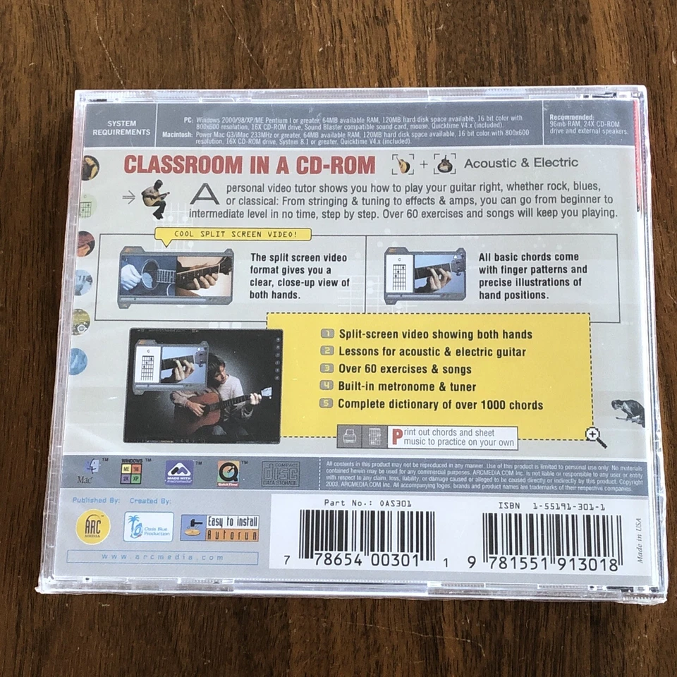 Easy Guitar Deluxe (PC CD-ROM Mac, 2003) NEW - Image 2 of 2