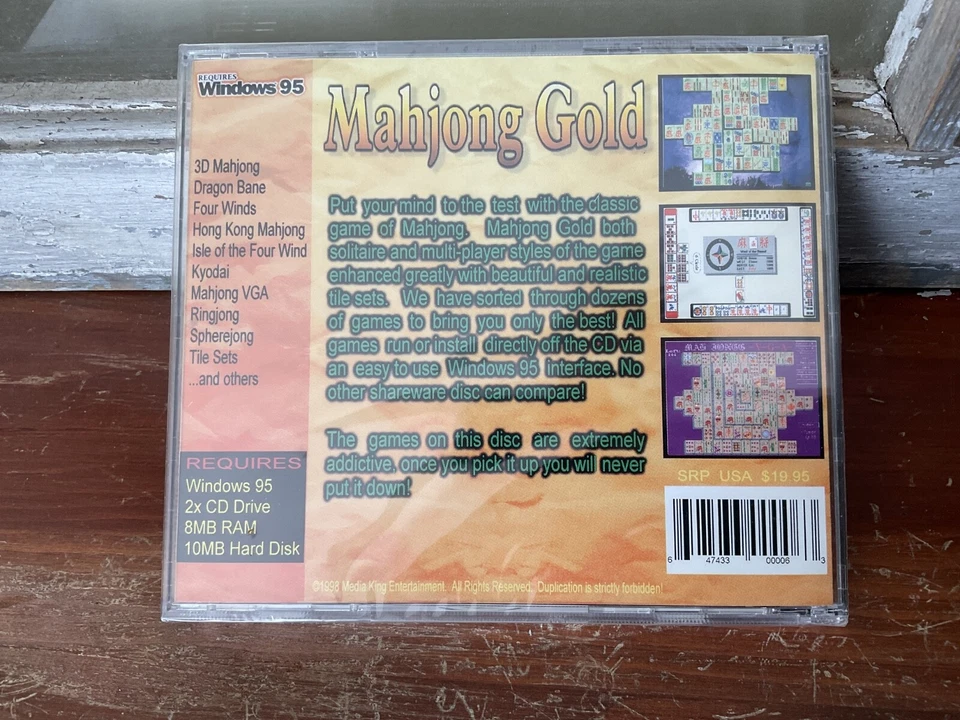 Mahjong Gold Media King Entertainment PC CD-Rom Windows 95 Game NEW 1998 - Image 4 of 4