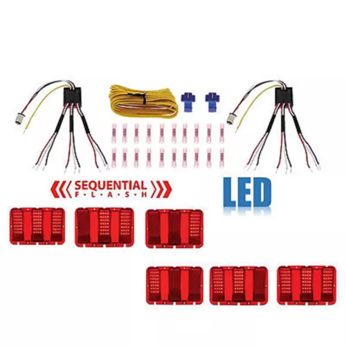 Universal Sequential LED Tail Brake Turn Signal Blinker Light Lamp Module Kit - Picture 5 of 7