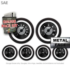 Aurora Instruments GARFE6 Gauge Face Set SAE American Classic Black II