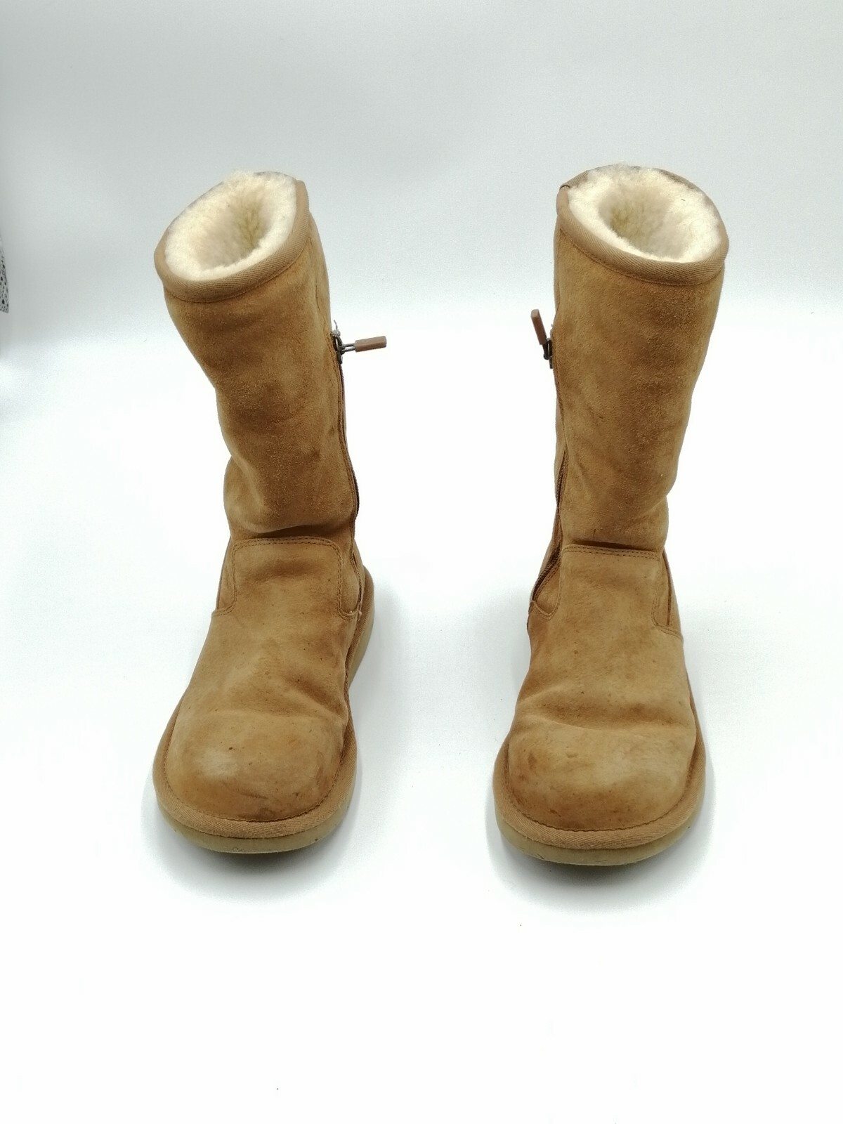 UGG Fairfax Leather Shearling Lined Zip Up Winter Boo… Gem