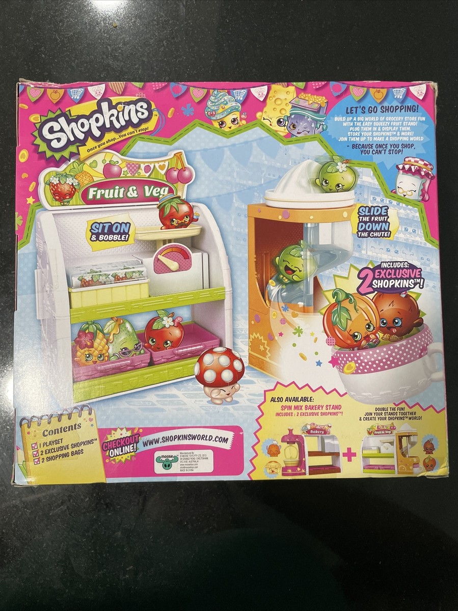 New Shopkins Easy Squeezy Fruit Vegetable Stand- Season