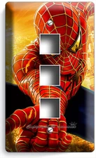 SPIDERMAN NEW YORK CITY LIGHT SWITCH OUTLET WALL PLATES GAME ROOM MAN CAVE DECOR