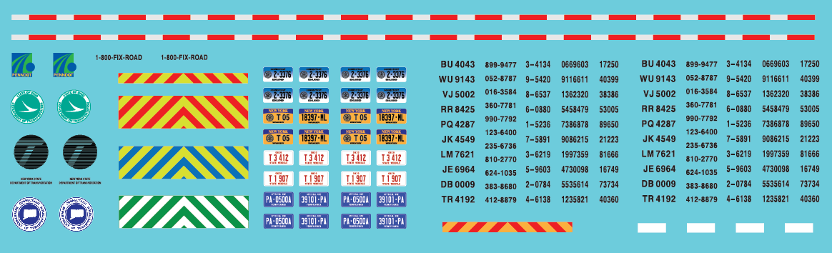 O Scale (1:50) - Northeast Dept of Transportation (DOT) Vehicle Set