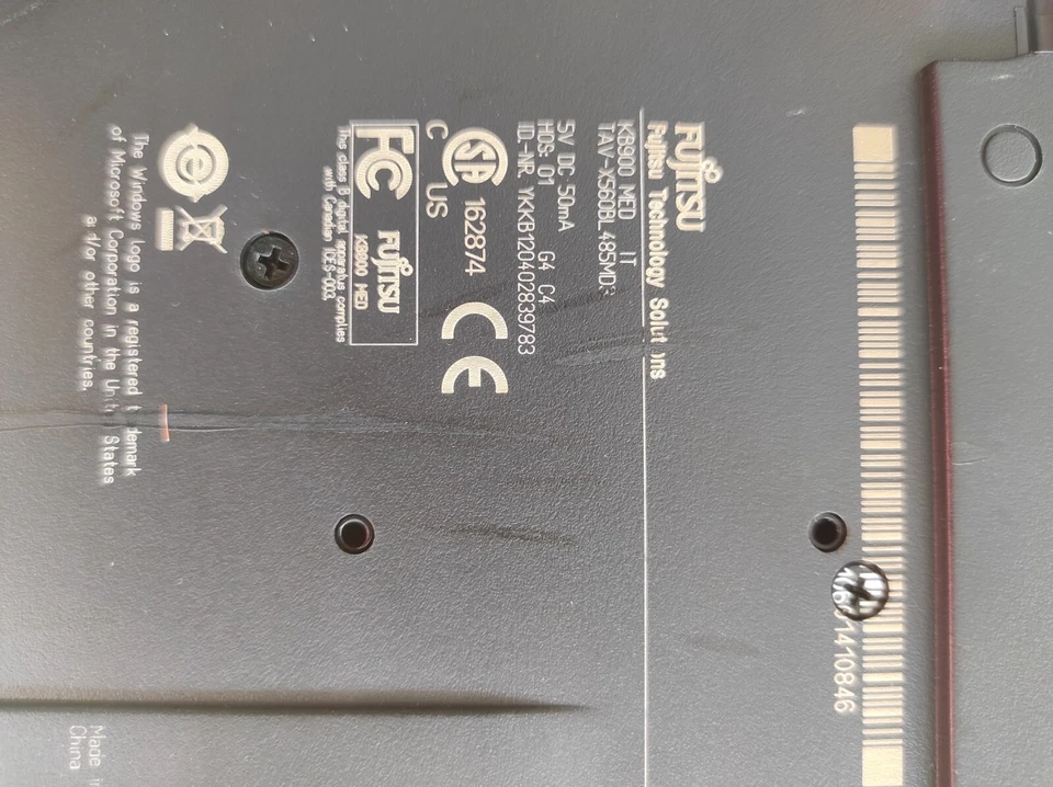 TASTIERA USB FUJITSU KB900 MED IT TAV-X560BL485MD3 lunghezza cavo USB 3,5 mt - Immagine 4 di 4