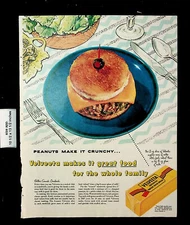 1955 Velveeta Pasteurized Process Cheese Spread Sandwich Vintage Print Ad 28125
