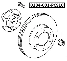 Piezas de perno de rueda 10 Febest 0184-001-PCS10 OEM 90942-02049 Foto 2 de 3