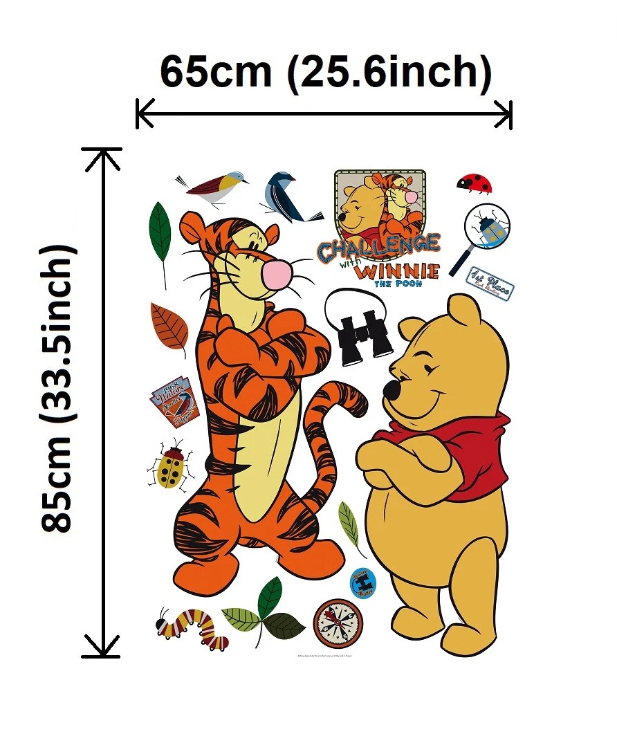 Disney Winnie The Pooh Adhesivos de Pared 65x85cm Dormitorio Infantil Unisex XL