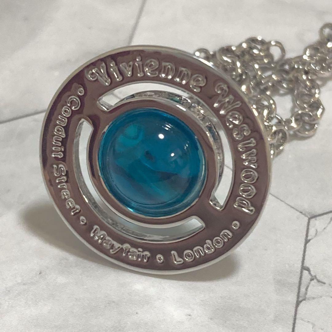 Vivienne Westwood Necklace Tiny Orb silver x light blue