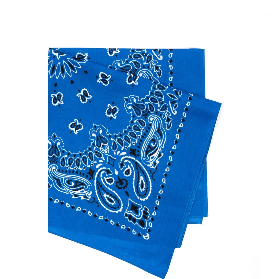 Rothco Jumbo Trainmen Paisley Bandana Algodón Azul Real Headwrap FaceCover 27X27 Foto 3 de 4