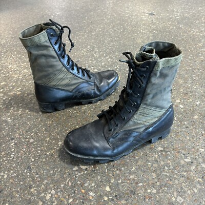 Vintage Jungle Military Issued Combat Boots Men's 8R Spike