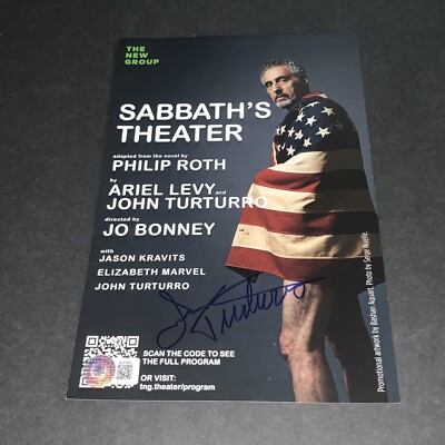John Turturro Signed Sabbaths Theater Photo Card Beckett BAS