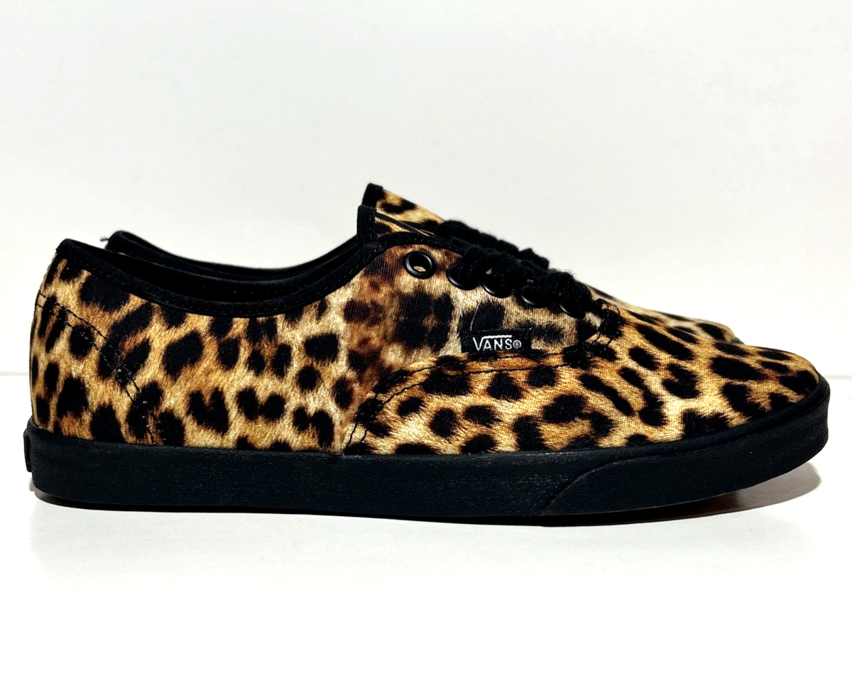 Vans LoPro Womens Size 8.5 Leopard Animal Print Black Brown 