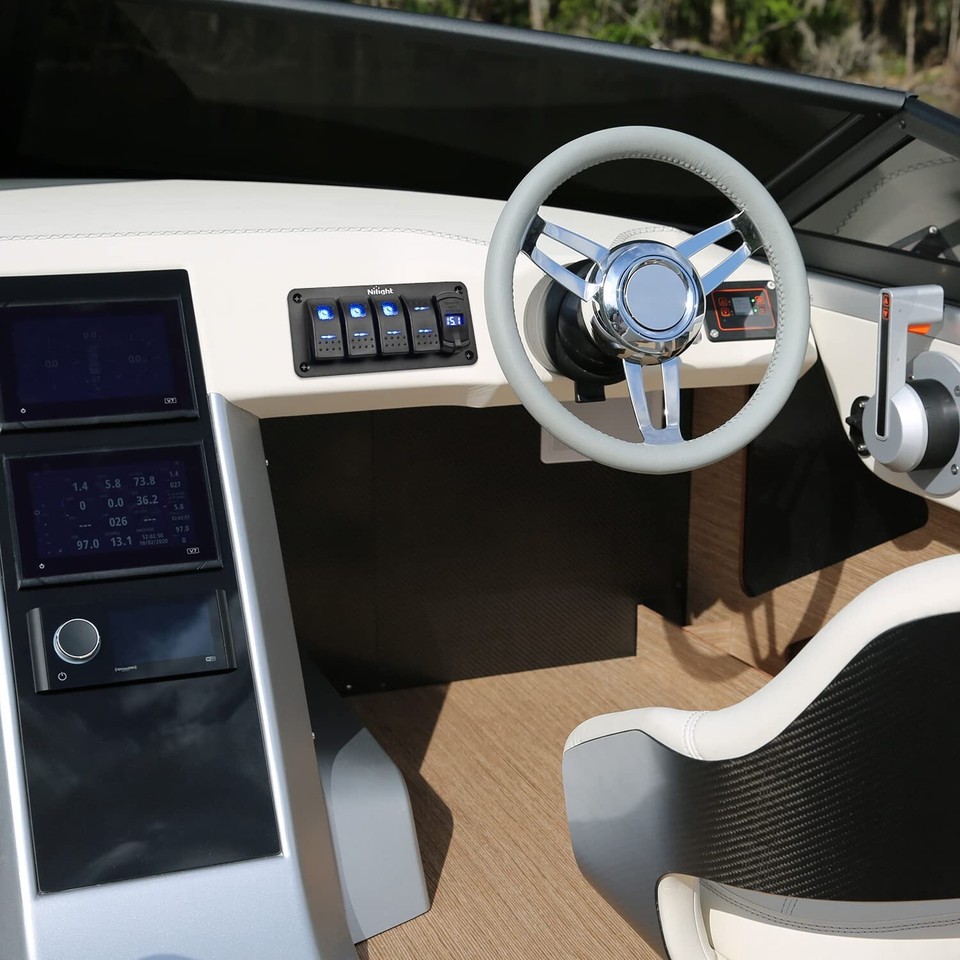 Dpdt On-on-off 4p Non-Illuminated Waterproof Carling Rocker Marine - Foto 8