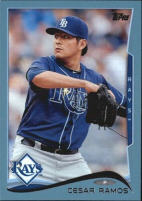 2014 Topps Update Wal-Mart Blue Border SP #US-86 Cesar Ramos Tampa Bay Rays