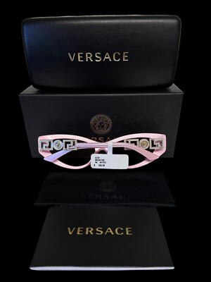 Versace Sunglasses VE 4470B 5473/5 Bright Greca Pearl Pink w/Crystals w/case 