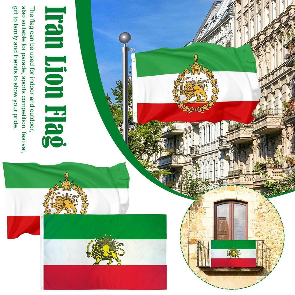 Iran PostConstitutional Flag 90x150cm Alternate Version Ban State L7W6