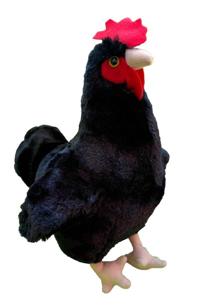 Adore 12" Standing Barbara The Hen Chicken Plush Toy With Eggs & Nest