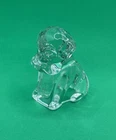 Vintage 1940's Clear Depression Federal Glass 3" Puppy Dog Candy Container