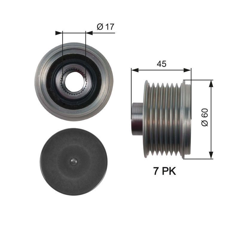 Gates OAP7136 Over Running Alternator Pulley - Image 8