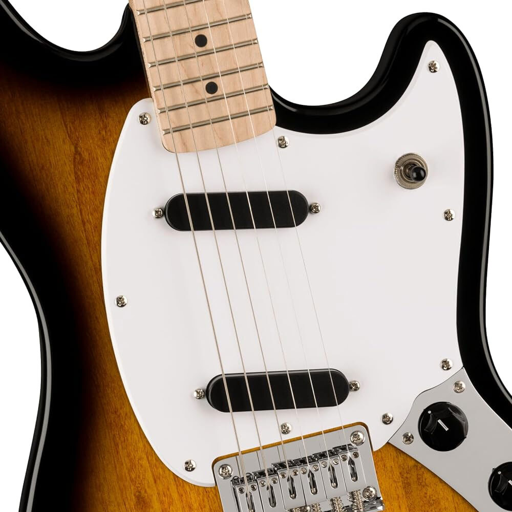 Squier Sonic Mustang Electric Guitar 2-Color Sunburst, Maple
