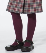 1 pair Socks Knit Cotton Knee School Girls 3 - 6 yrs old High Socks - Burgundy
