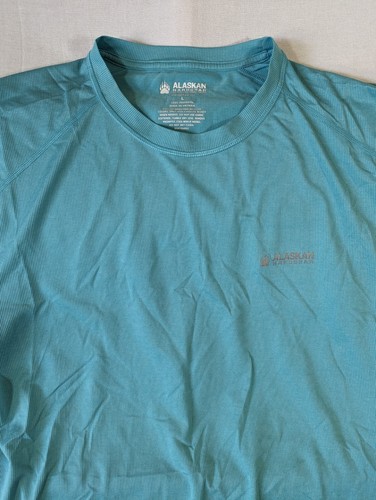 Camicia Mountain Hardgear uomo grande Duluth Trading blu manica corta strato base - Foto 4 di 11