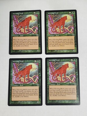 MTG Playset 4x Howling Wolf (Mercadian Masques/Green/C) - BGM