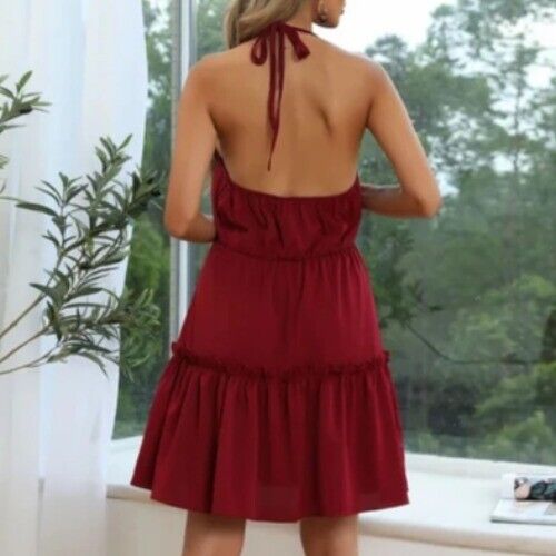 Sommerliches Freizeitkleid einfarbig Spaghettiträger ärmellos A-Linie - Bild 2 von 4