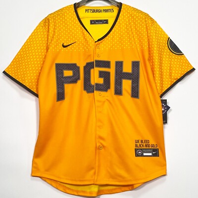Pittsburgh Pirates, Blank, Stitched, Jersey, Yellow, S/M/L/XL/2XL/3XL