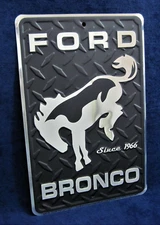 FORD BRONCO -*US MADE*- Embossed Metal Sign - Man Cave Garage Shop Bar Pub Decor