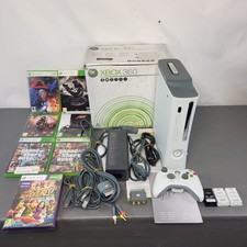 Xbox 360 Console Bundle 60GB Power Supply 7 Games Controller AV Cable Boxed 