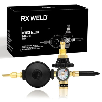 #ad RX WELD Helium Tank Regulator Latex Balloon Filler Valve CGA 580 Tank Dual ... $74.84
