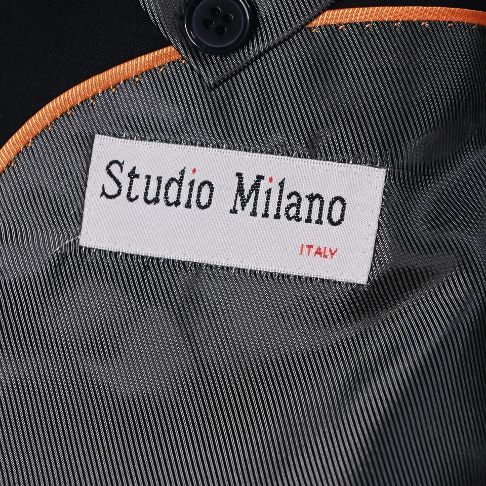 Studio Milano 42S 38x28 Navy Blue Mens Jacket Pants Suit - Image 4 of 4