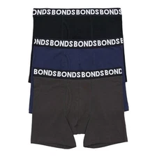 3 x Bonds Mens Everyday Mid Trunks Underwear - 01K