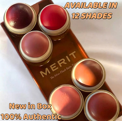 NIB 100% Authentic  MERIT  Flush Balm Cream Blush,12 colors,0.31 oz