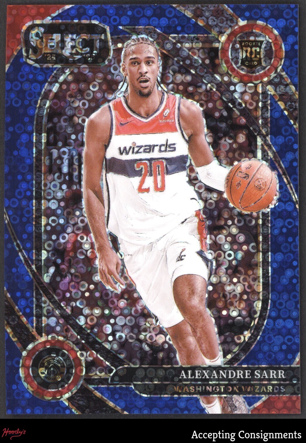 2024-25 Select Blue Disco Prizms #274 Alexandre Sarr RC ROOKIE COURTSIDE 05/25